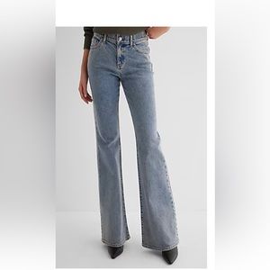 Mid Rise Pink Tint '70s Flare Jeans